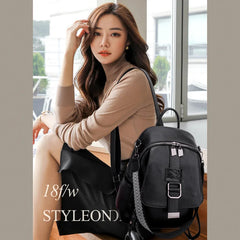 Vintage Leather Backpack for Women Girls School Travel Bagpack
