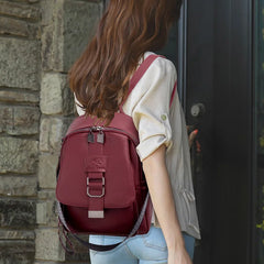 Vintage Leather Backpack for Women Girls School Travel Bagpack