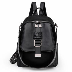 Vintage Leather Backpack for Women Girls School Travel Bagpack