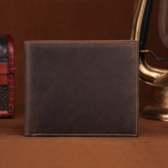 Crazy Horse Leather Men's Wallet Short Wallet