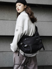 Foufurieux Messenger Bag Men Nylon Retro Girls Boys Outdoor Campus Bag