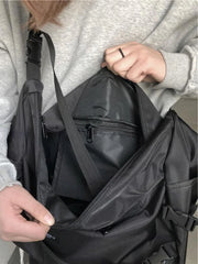 Foufurieux Messenger Bag Men Nylon Retro Outdoor Shoulder Crossbody Bag