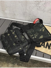Men Tactical Belt Waist Bag Chest Pack Hip Hop Function Chest Rig Pack