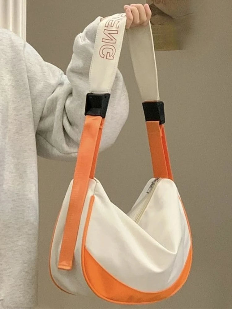 Nylon Messenger Bag Women Dumpling Bag Shoulder Bag