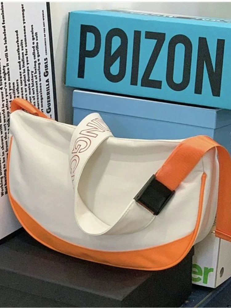 Nylon Messenger Bag Women Dumpling Bag Shoulder Bag