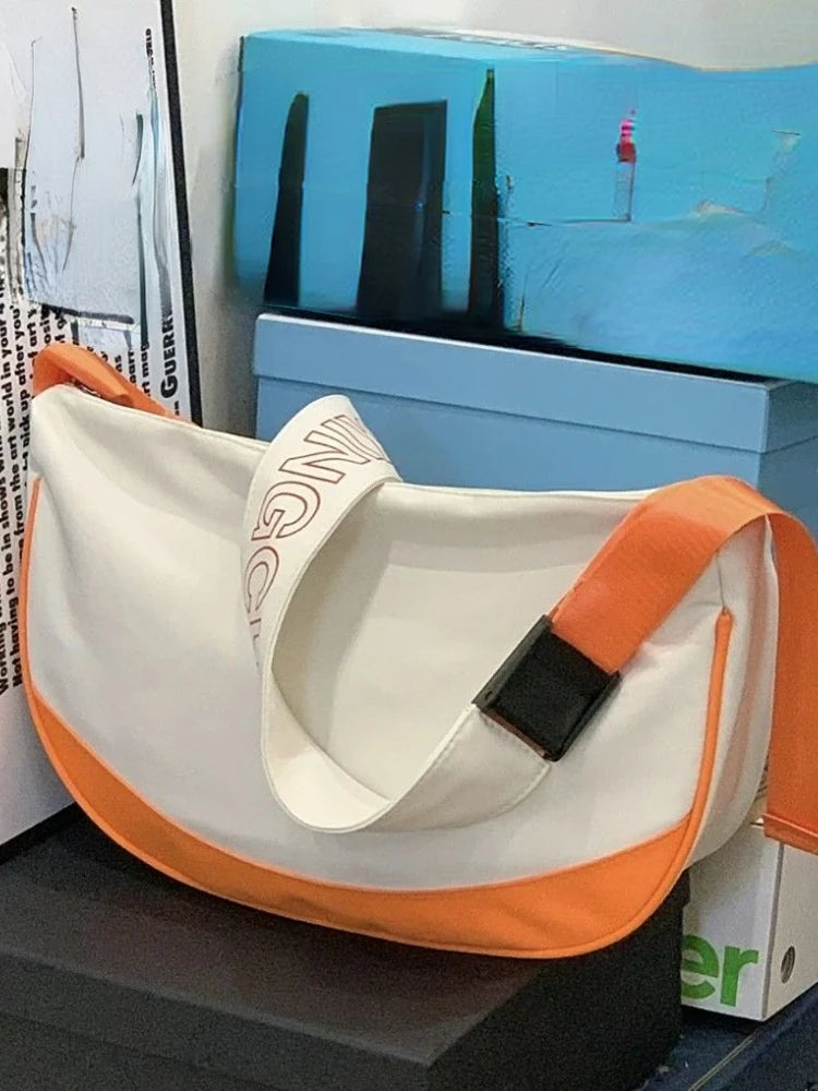 Nylon Messenger Bag Women Dumpling Bag Shoulder Bag
