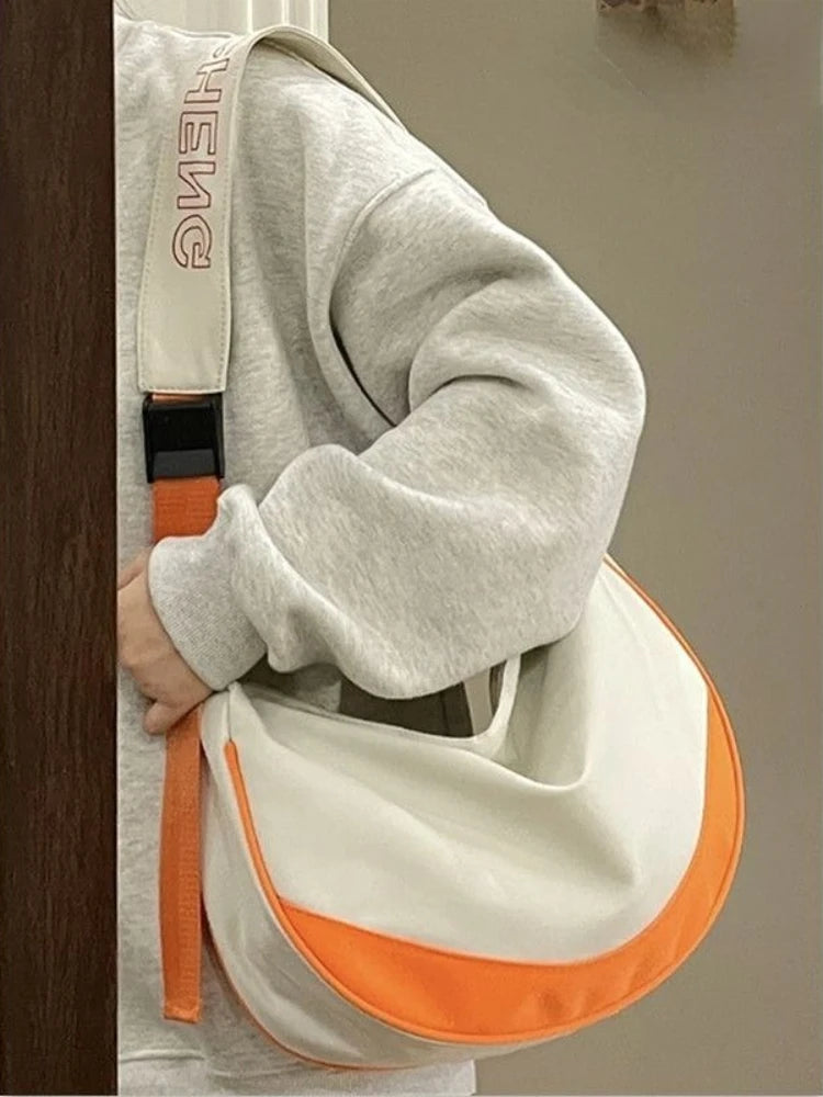 Nylon Messenger Bag Women Dumpling Bag Shoulder Bag