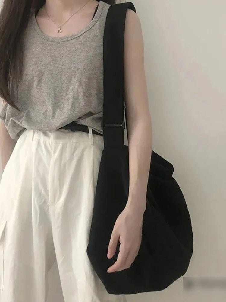 Canvas Messenger Bag Large-capacity Shoulder Bag
