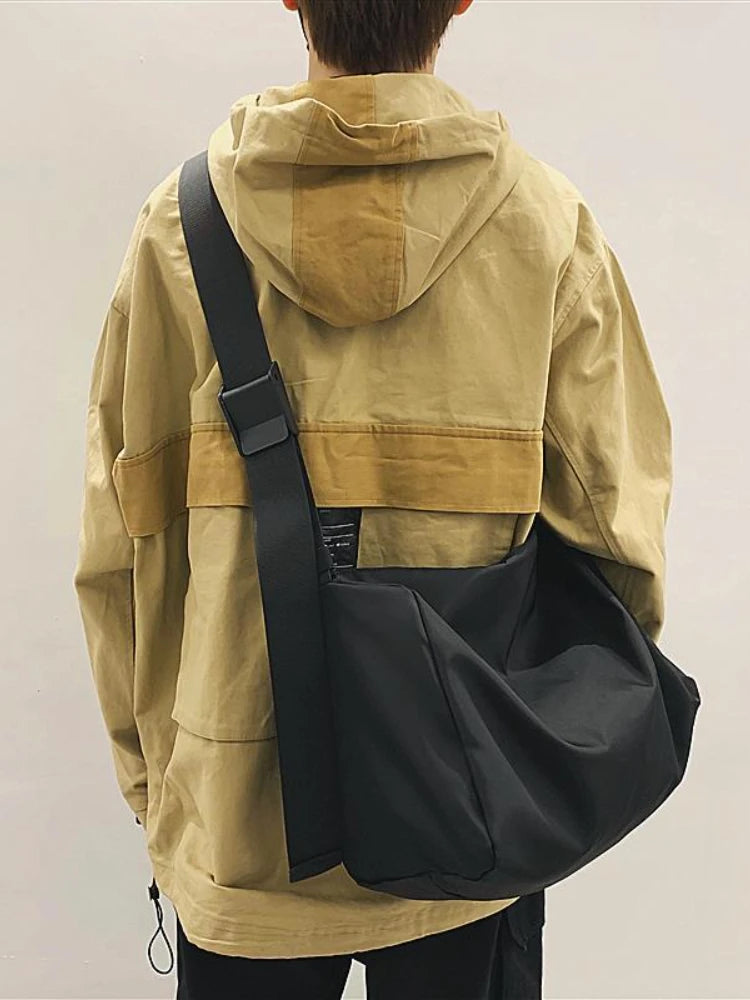 Large Capacity Adjustable Strap Shoulder Bag for Men Women