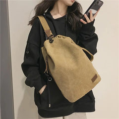 Foufurieux Canvas Bag Sports Chest Bags for Women Large Capacity