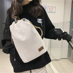 Foufurieux Canvas Bag Sports Chest Bags for Women Large Capacity