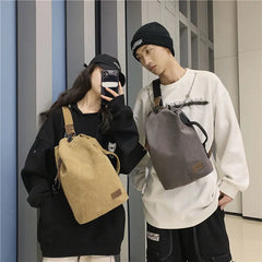 Foufurieux Canvas Bag Sports Chest Bags for Women Large Capacity