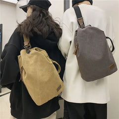 Foufurieux Canvas Bag Sports Chest Bags for Women Large Capacity