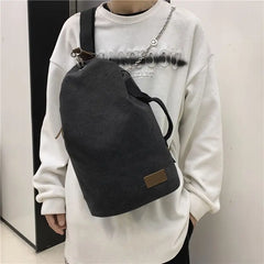 Foufurieux Canvas Bag Sports Chest Bags for Women Large Capacity