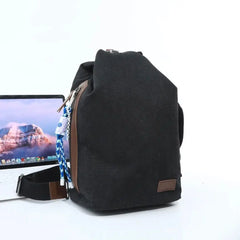 Foufurieux Canvas Bag Sports Chest Bags for Women Large Capacity