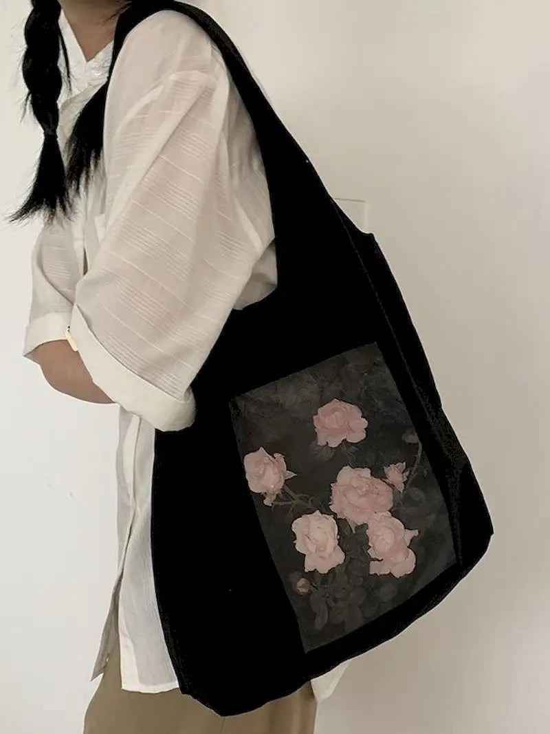 Foufurieux Canvas Shoulder Bag Large-capacity Literature and Art