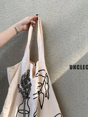 Foufurieux Canvas Shoulder Bag Women's Handbag Japan Large