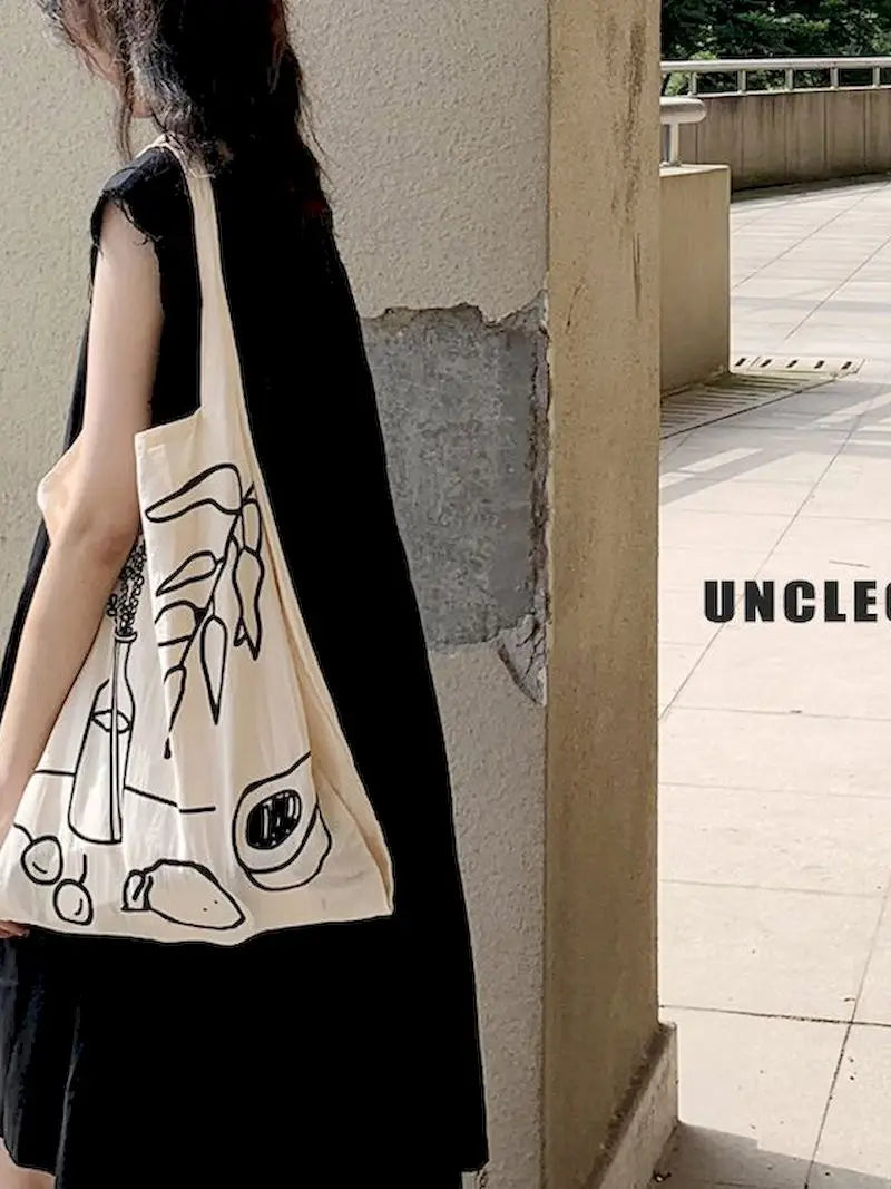 Foufurieux Canvas Shoulder Bag Women's Handbag Japan Large