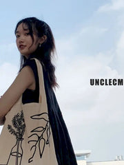 Foufurieux Canvas Shoulder Bag Women's Handbag Japan Large