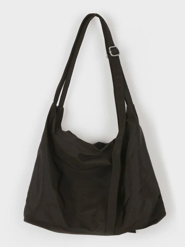 Retro Canvas Shoulder Bag Large Capacity Unisex Crossbody College Street Vintage