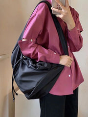 Foufurieux Retro Knotted Large Capacity Bag Handbag Handbags Cross Body Bag Y2k