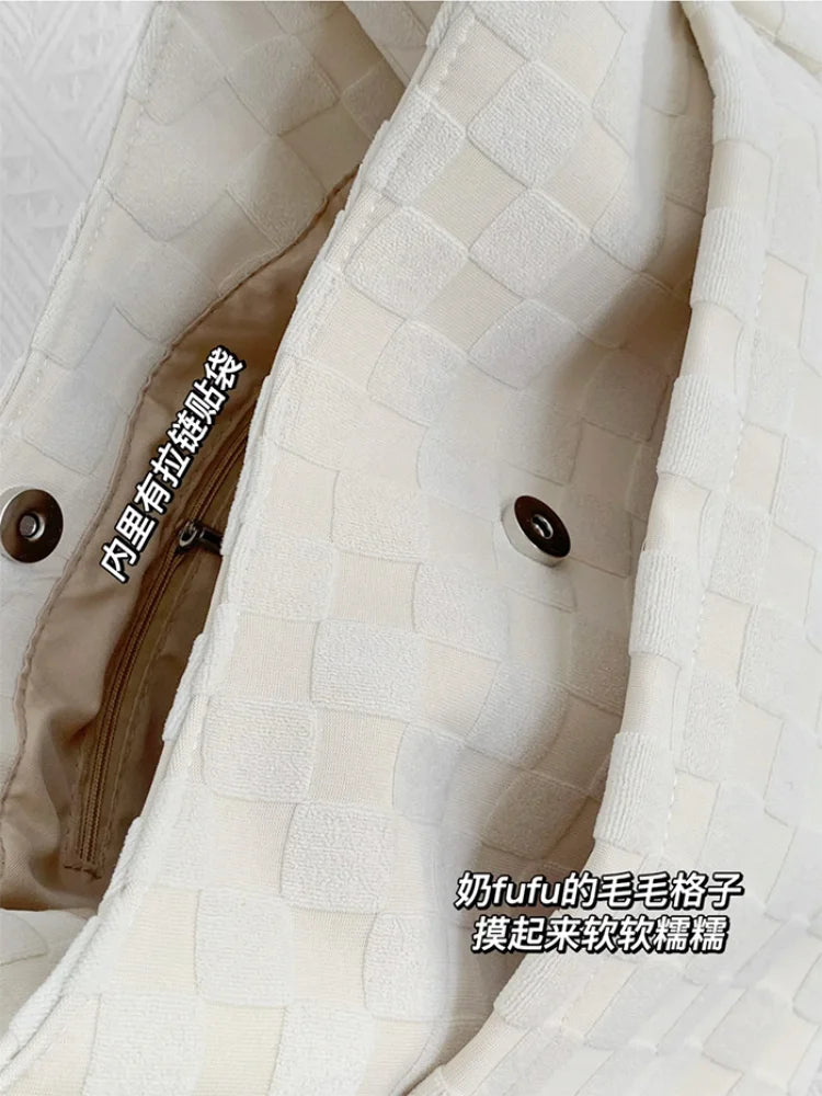 Foufurieux Canvas Tote Bag for Women Underarm Shoulder Bag