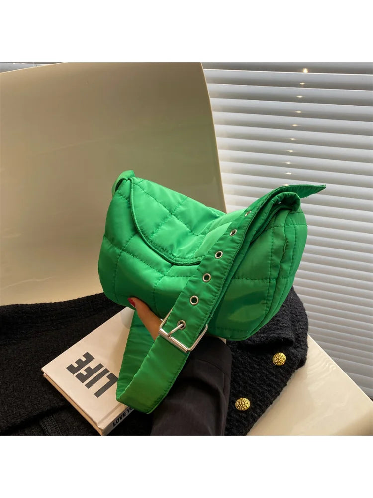 Foufurieux Adjustable Crossbody Bag for Women Soft Nylon Handbag Purses