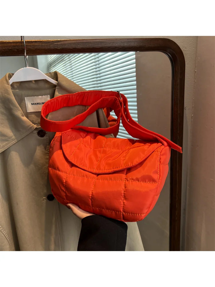 Foufurieux Adjustable Crossbody Bag for Women Soft Nylon Handbag Purses