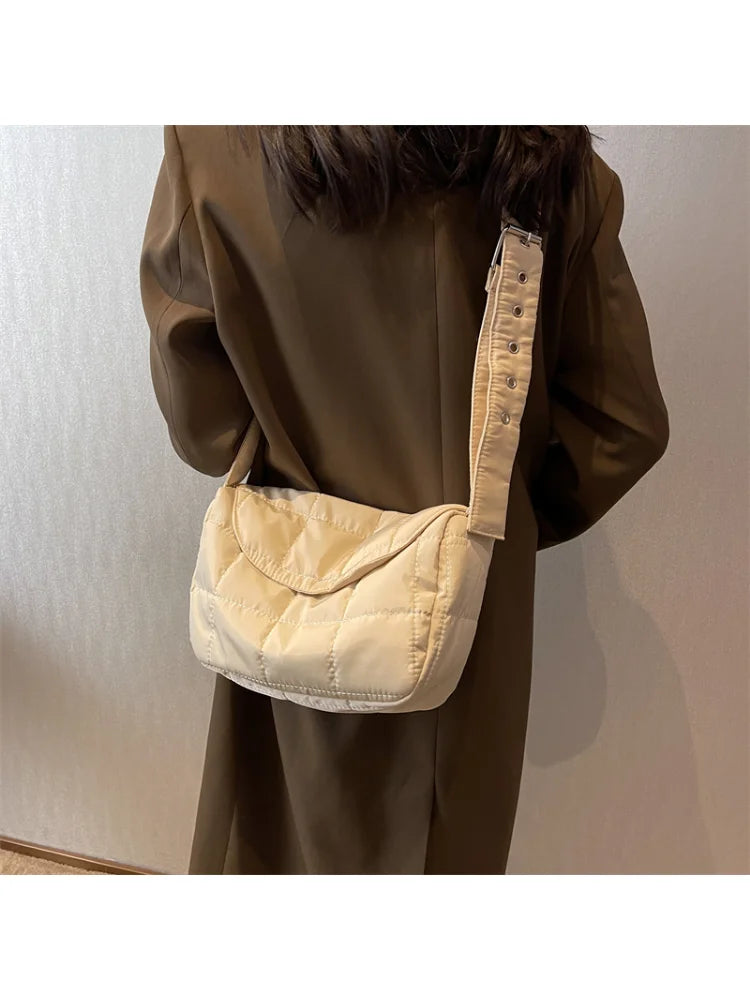 Foufurieux Adjustable Crossbody Bag for Women Soft Nylon Handbag Purses