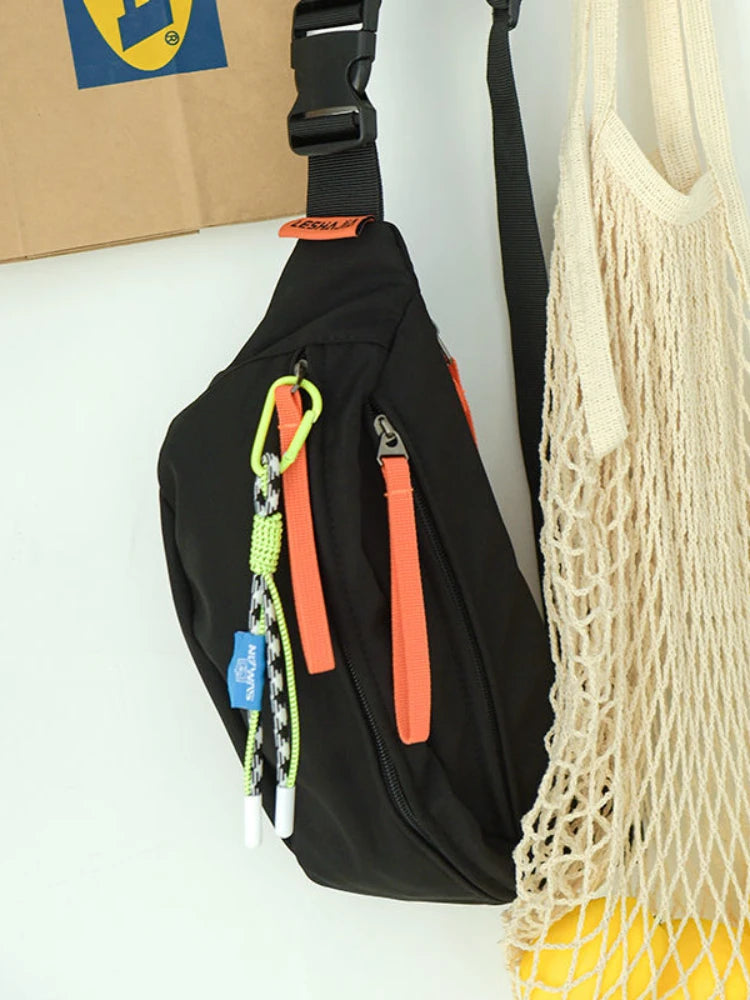 Sports Shoulder Bag Japanese Waist Bag Men Casual Messenger Backpack