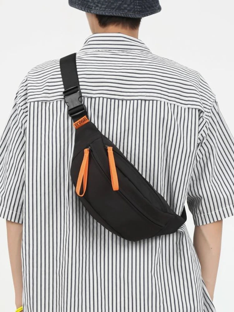 Sports Shoulder Bag Japanese Waist Bag Men Casual Messenger Backpack