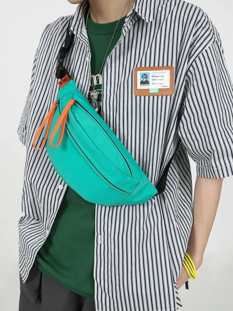 Sports Shoulder Bag Japanese Waist Bag Men Casual Messenger Backpack