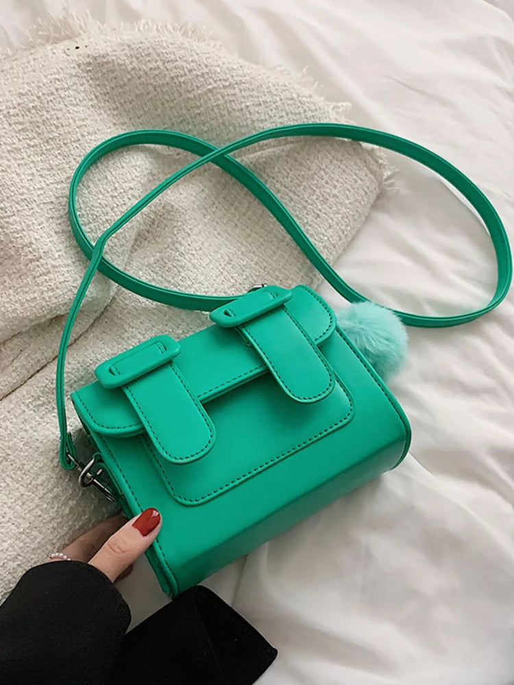 Foufurieux Mini PU Leather Crossbody Bag for Women