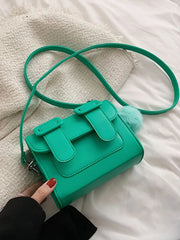 Foufurieux Mini PU Leather Crossbody Bag for Women