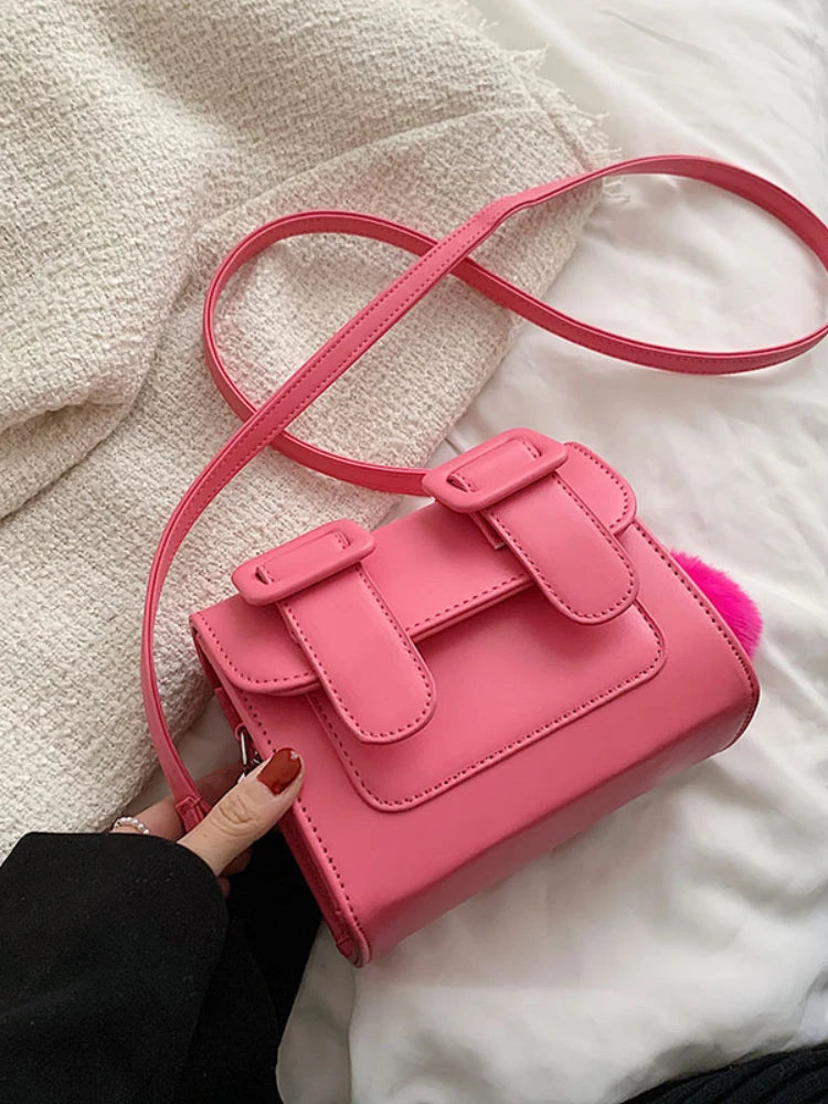 Foufurieux Mini PU Leather Crossbody Bag for Women