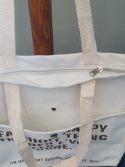 Foufurieux High Capacity Tote Handbags Y2k Canvas Shoulder Bag