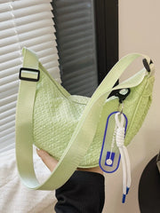 Foufurieux Stripe Shoulder Bag Top Cotton Purse Handbag Tote