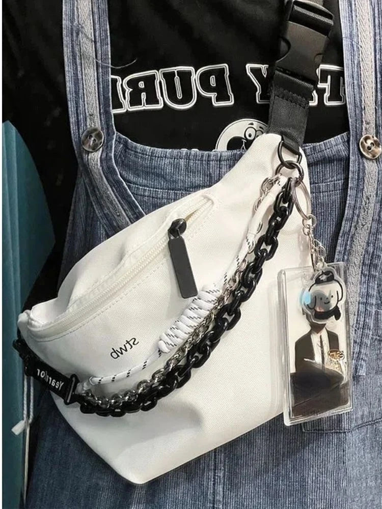 Foufurieux Fanny Bag Korea Style Women's Chest Bag Crossbody Bags Women High Pu