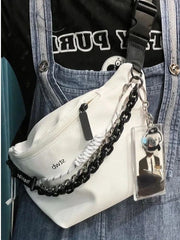 Foufurieux Fanny Bag Korea Style Women's Chest Bag Crossbody Bags Women High Pu