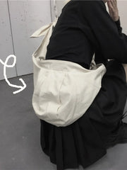 Canvas Messenger Bag Retro Style Large Capacity Tote Bag