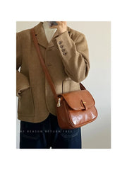 Foufurieux Women Shoulder Bags High Leather Crossbody Retro Flap Messenge