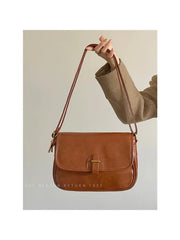 Foufurieux Women Shoulder Bags High Leather Crossbody Retro Flap Messenge