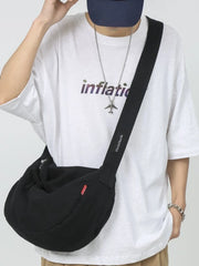 Foufurieux Canvas Shoulder Bag Large Capacity Ladies Travel Handbag