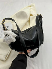 Semicircle Leather Women Shoulder Bag Crossbody Purses Handbag