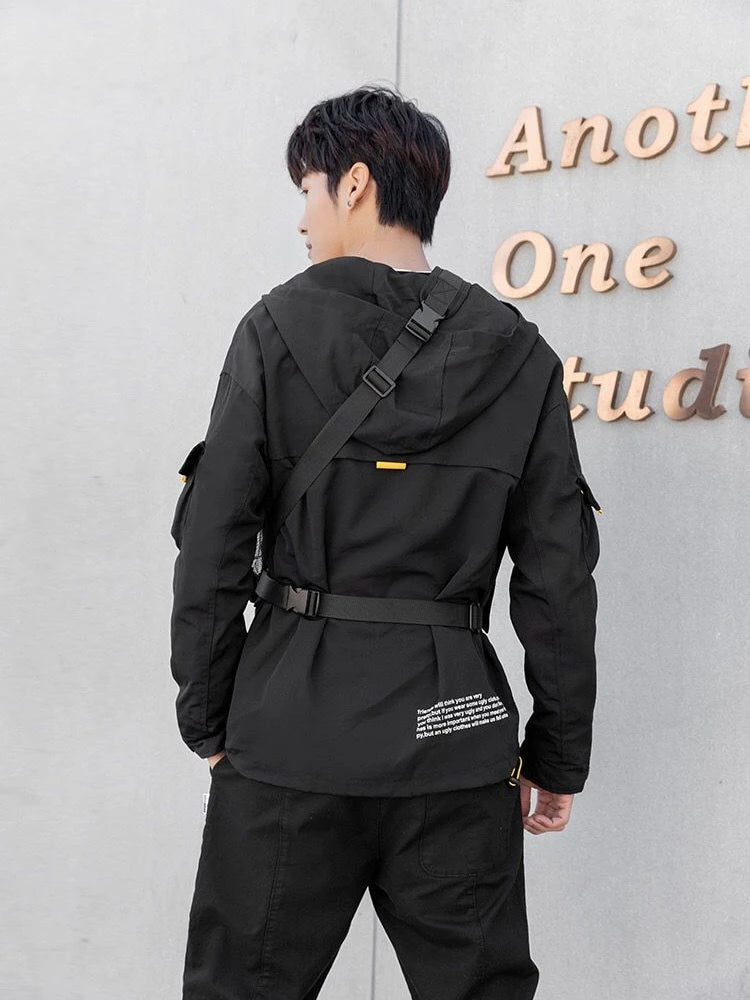 Foufurieux High Nylon Chest Pack Crossbody Bag