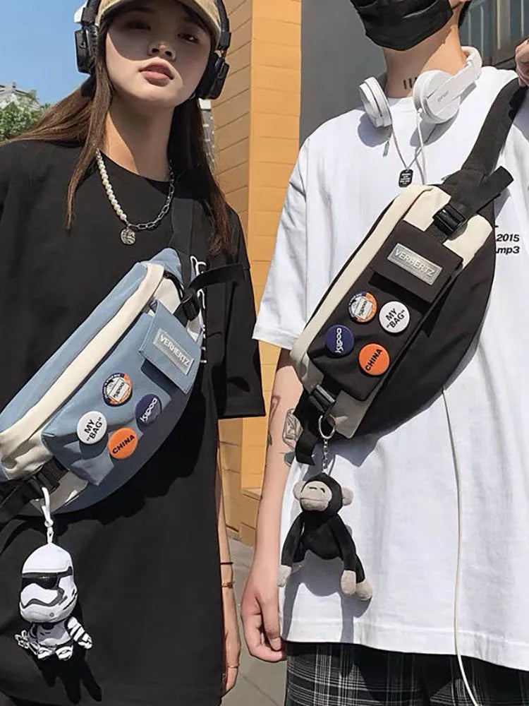 Japanese Casual Chest Bag Female Stud