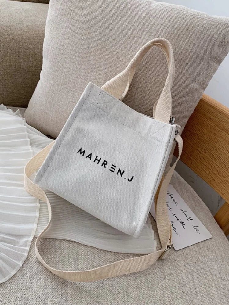 Foufurieux Japanese Canvas Bag Women Bag Summer All-match Messenger Bag Handbag