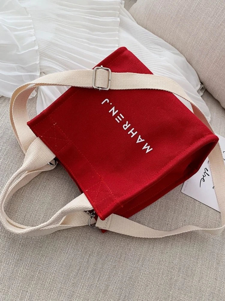 Foufurieux Japanese Canvas Bag Women Bag Summer All-match Messenger Bag Handbag
