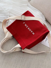 Foufurieux Japanese Canvas Bag Women Bag Summer All-match Messenger Bag Handbag