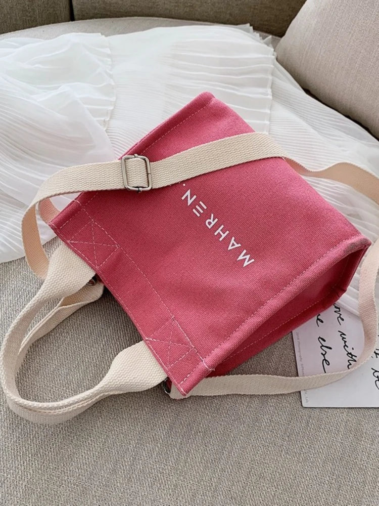 Foufurieux Japanese Canvas Bag Women Bag Summer All-match Messenger Bag Handbag